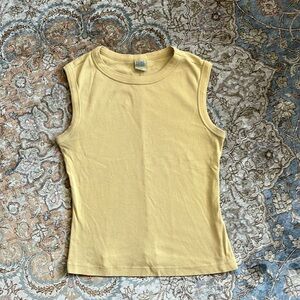 Flore Flore butter yellow sleeveless tank